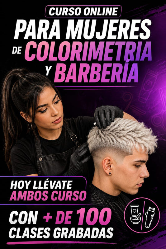 LLEVATE este 2x1 🎁 curso de COLORIMETRIA + curso de BARBERIA 🎁 (ACCESO DE POR VIDA ) SOLO ABONAS UNA SOLA VEZ